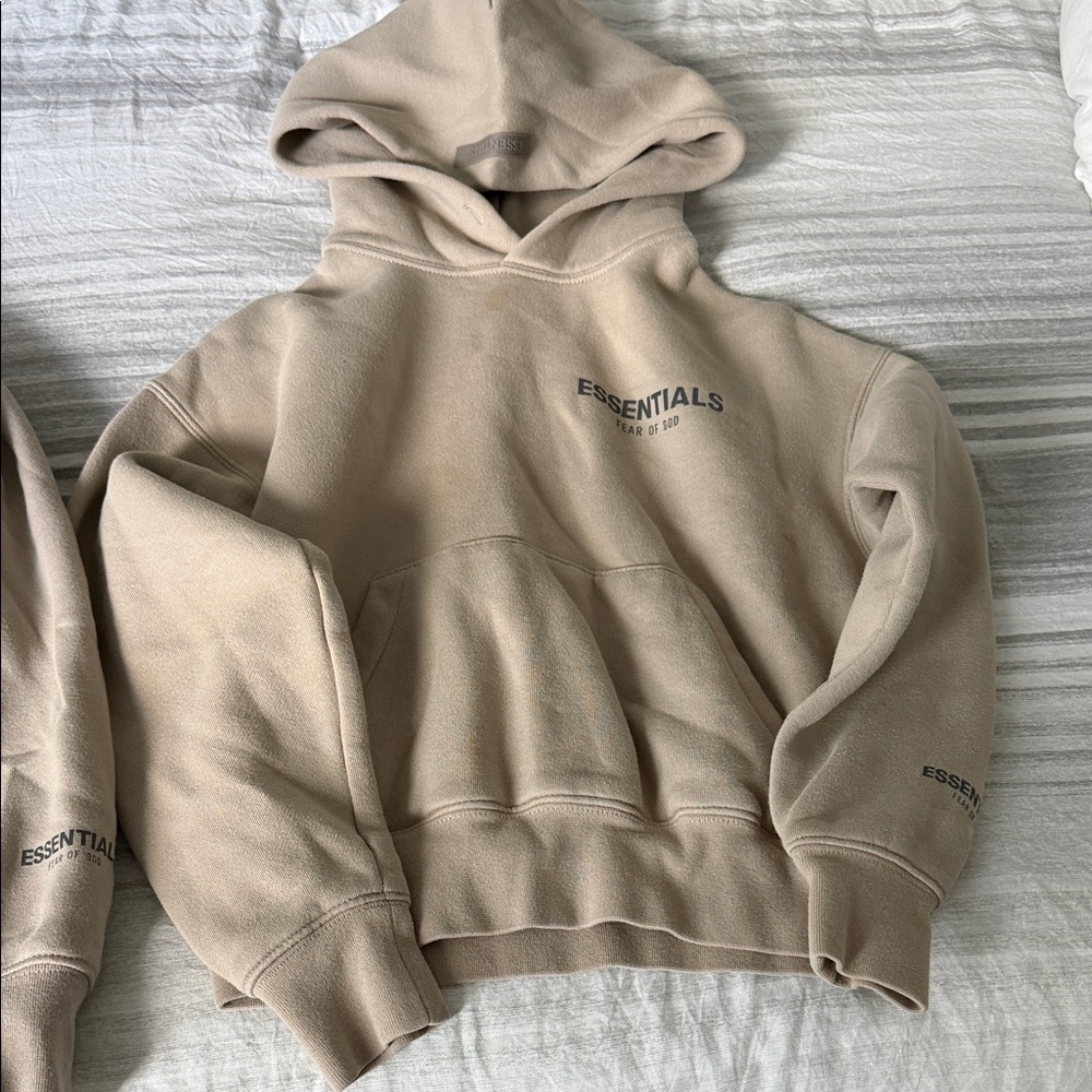 Essentials Boys Beige Hoodie Sweater